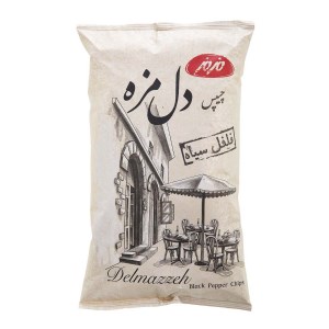 چیپس دل مزه فلفل سیاه 180 گرمی مزمز
